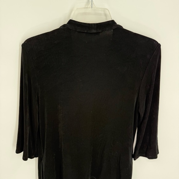 Chicos Travelers Open Front Cardigan Sweater Lightweight Black Size 0 (S) - Picture 5 of 8